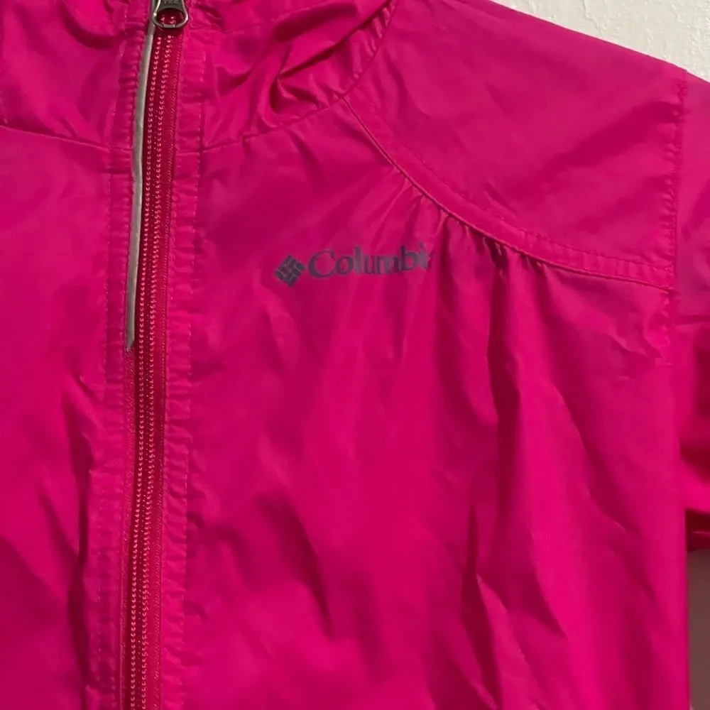 Columbia kids windbreaker pink M 10-12